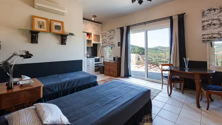 Bedroom at the Greece retreat venue